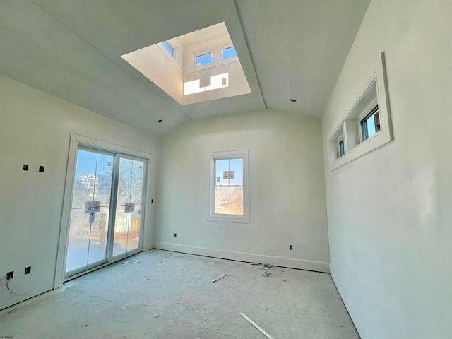 27 Spruce Rd, Ocean City, NJ 08226 - empty room featuring healthy amount of natural light, lofted ceiling, and a skylight