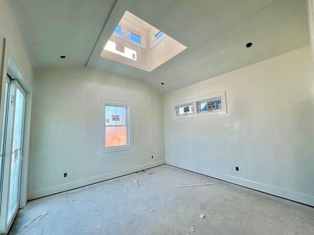 27 Spruce Rd, Ocean City, NJ 08226 - spare room with lofted ceiling and a skylight