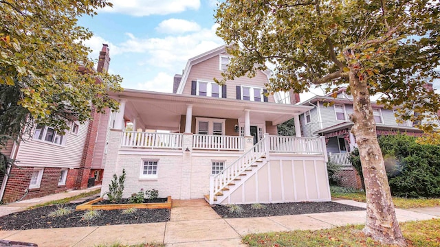 view of front of home with a porch