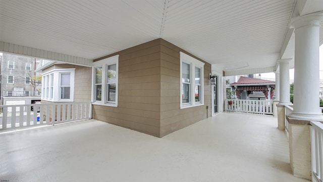 view of patio featuring covered porch