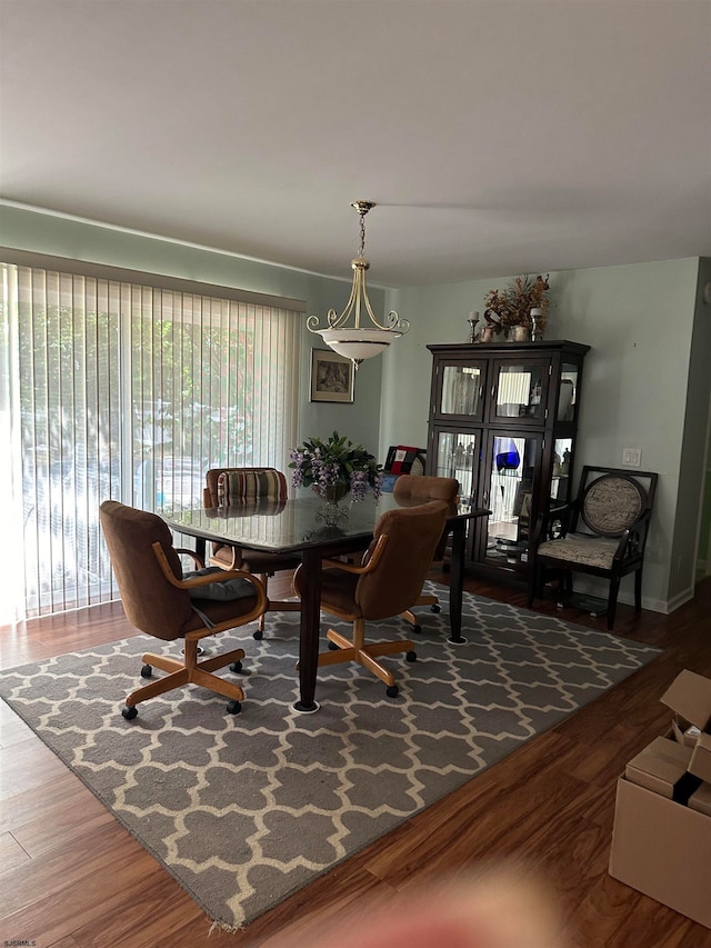 dining room featuring wood-type flooring