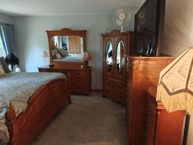 bedroom featuring carpet