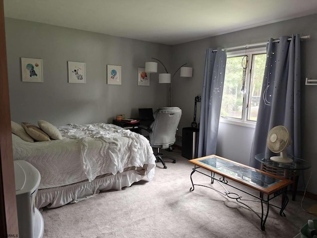 view of carpeted bedroom