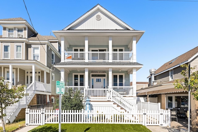 view of front of property with covered porch