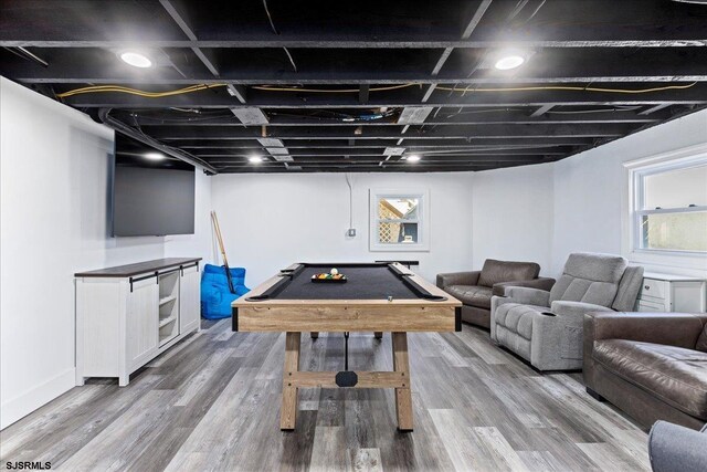 107 S Austin Ave, Ventnor, NJ 08406 - recreation room with billiards and wood finished floors