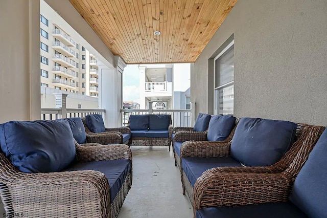 balcony with an outdoor living space