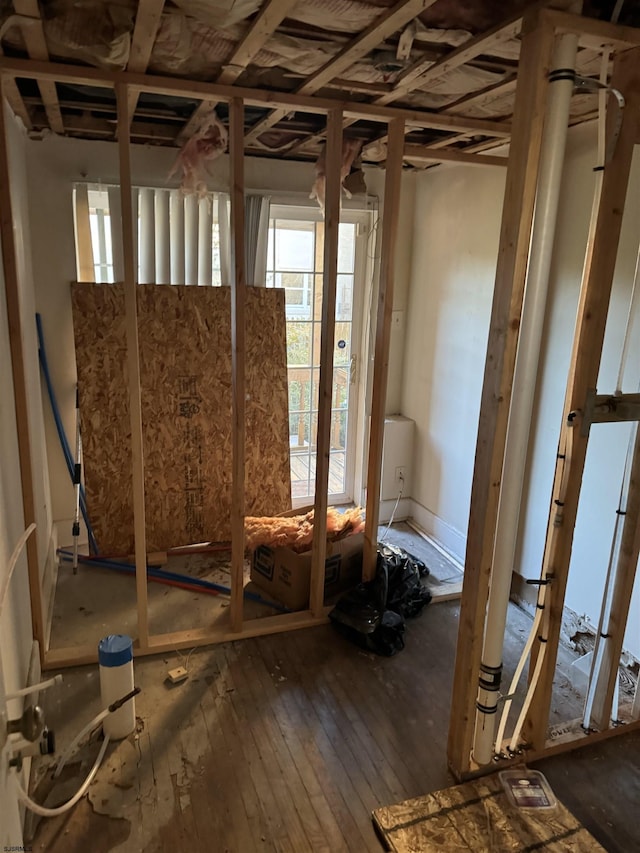 miscellaneous room featuring hardwood / wood-style floors