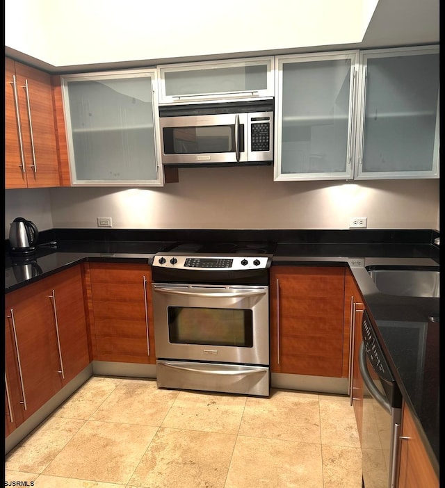 kitchen with stainless steel appliances