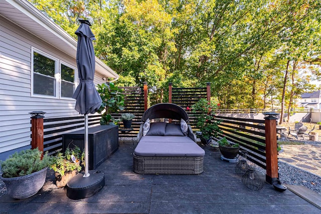 view of patio / terrace with a deck