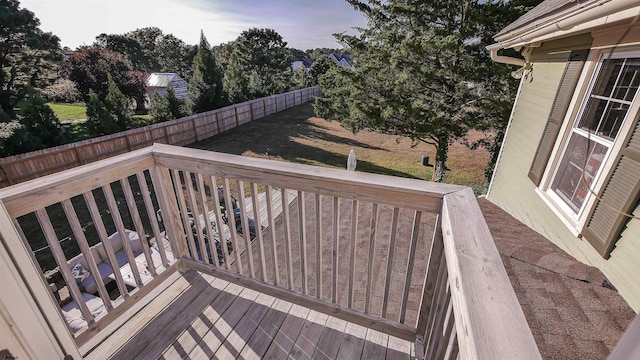 view of deck at dusk