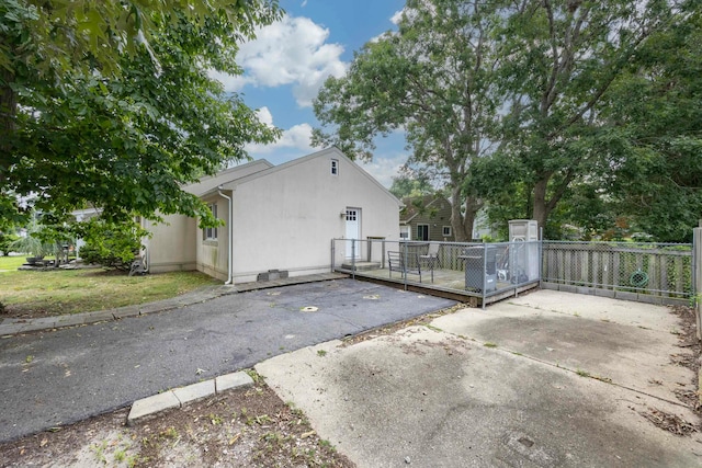 rear view of property with a patio area