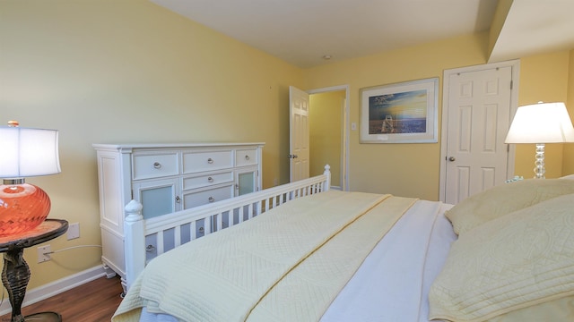 bedroom featuring hardwood / wood-style floors