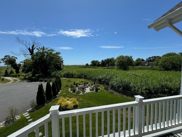 view of yard featuring a rural view