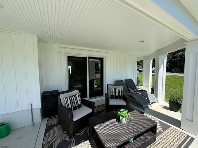 exterior space featuring covered porch