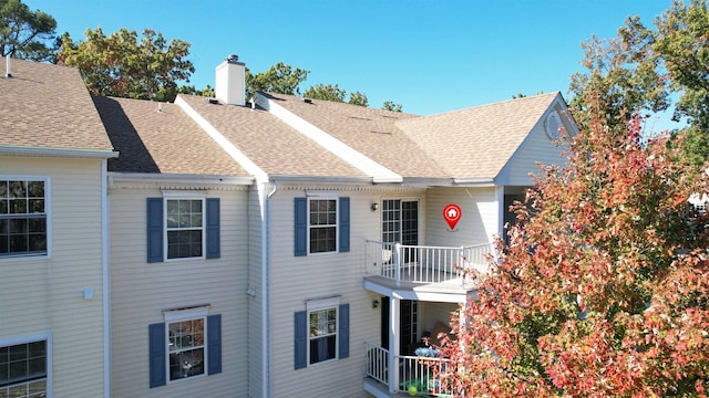 exterior space with a balcony