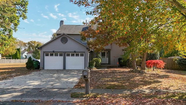 view of front of house featuring a garage