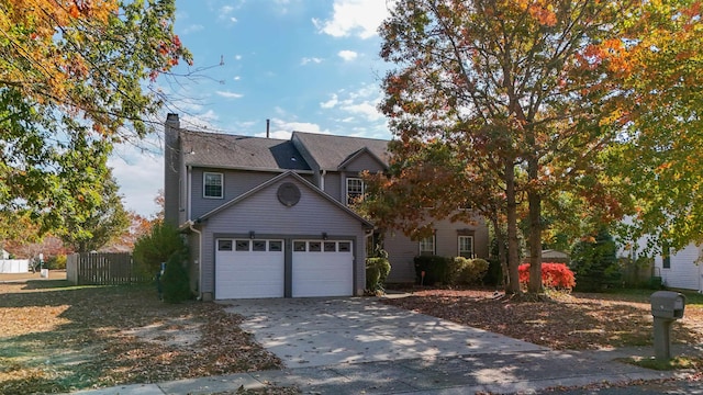 front of property featuring a garage