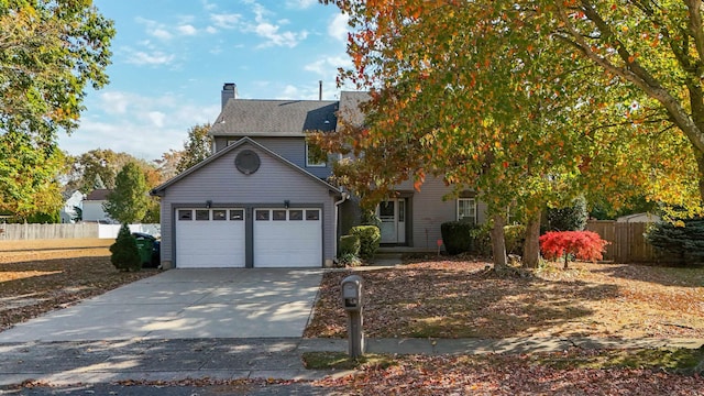 view of front of home featuring a garage