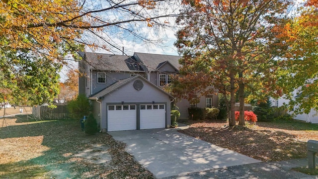 front facade featuring a garage