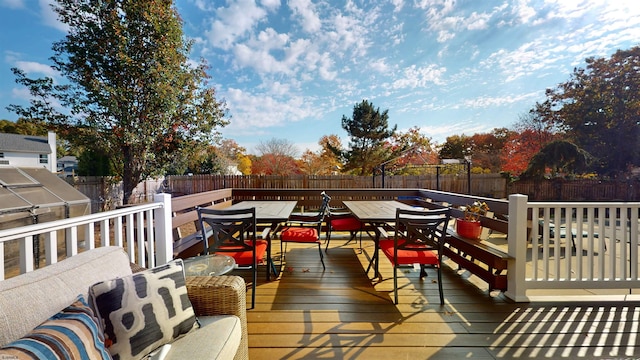 view of wooden deck