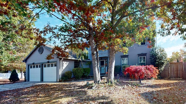 view of front of home featuring a garage