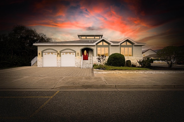 view of front of house featuring a garage