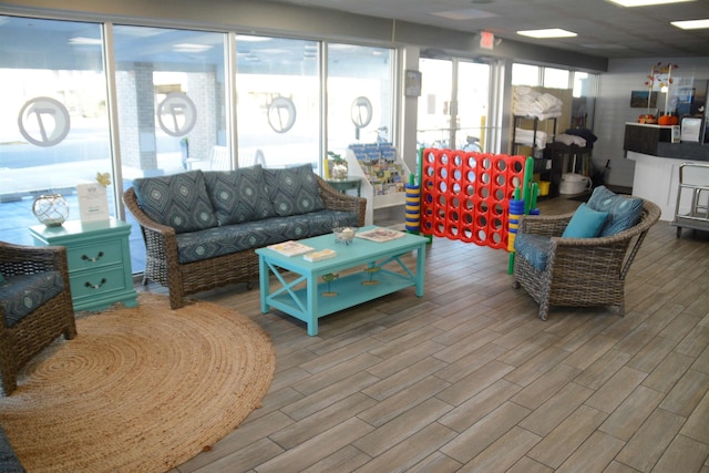 interior space featuring light hardwood / wood-style flooring