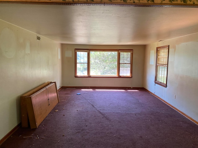 view of carpeted spare room