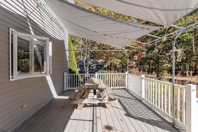 view of wooden deck