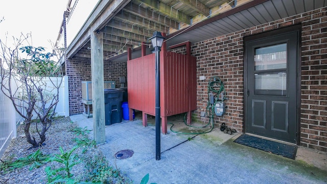 view of doorway to property