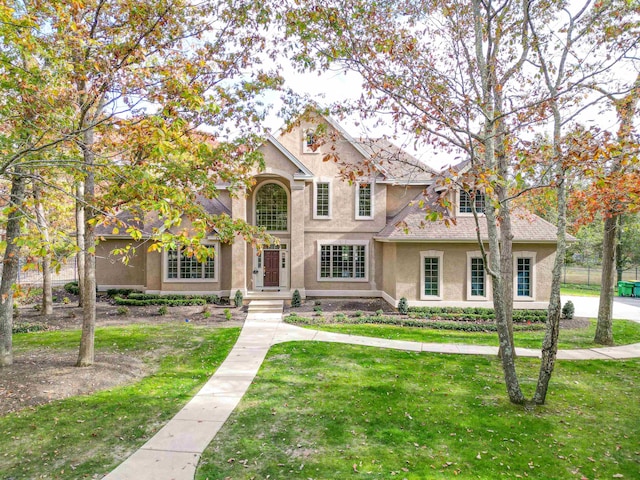 view of front of house with a front yard