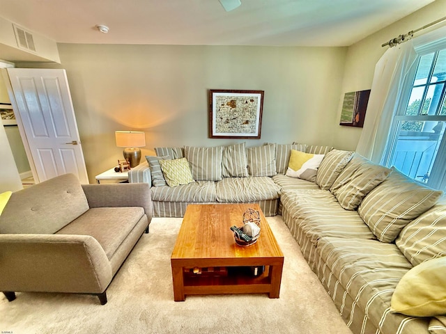 view of carpeted living room