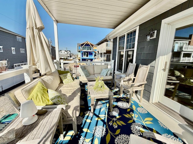 view of patio with an outdoor living space