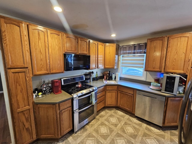 kitchen featuring appliances with stainless steel finishes