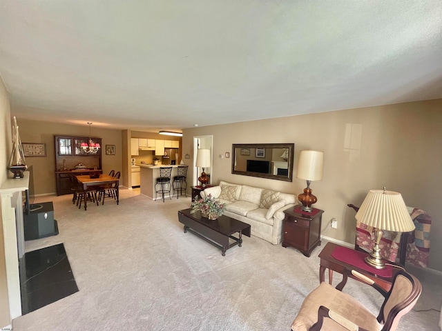 view of carpeted living room