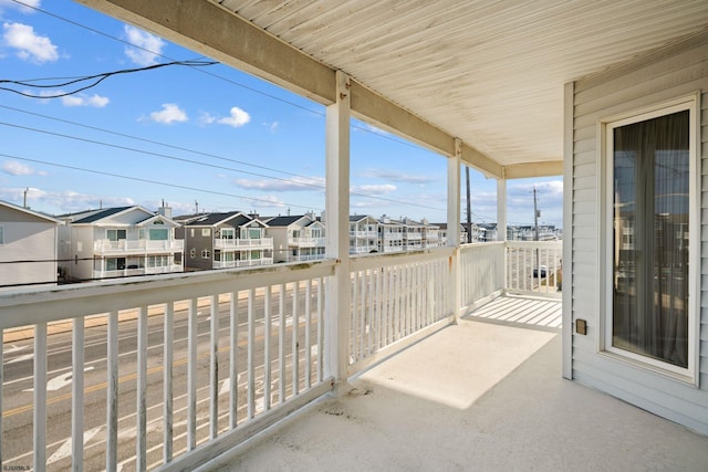 view of patio with a balcony