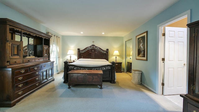 view of carpeted bedroom