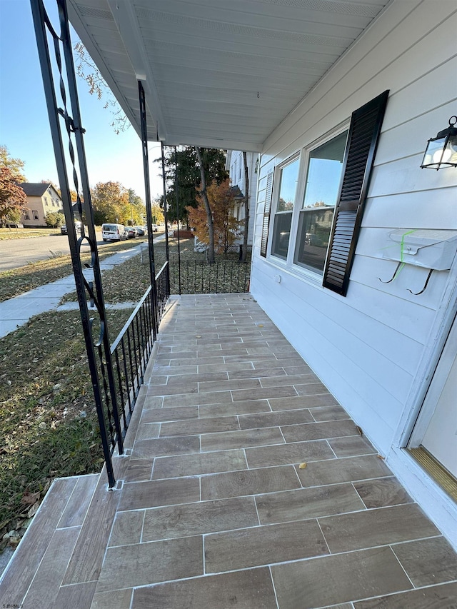 view of patio featuring covered porch