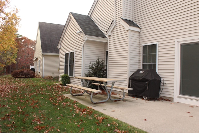 view of patio with grilling area