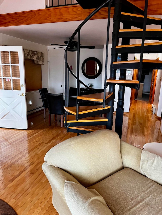 interior space featuring hardwood / wood-style flooring