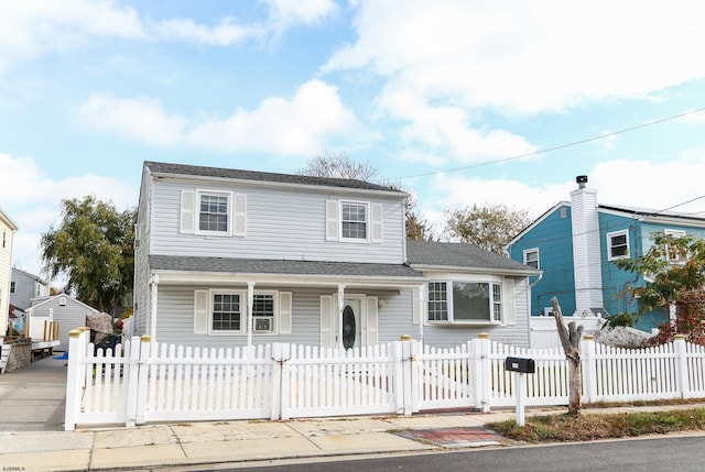 front facade with covered porch