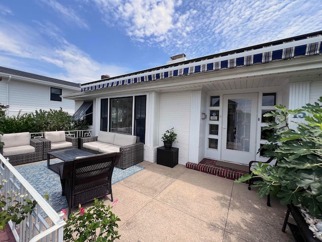 view of patio / terrace with an outdoor hangout area