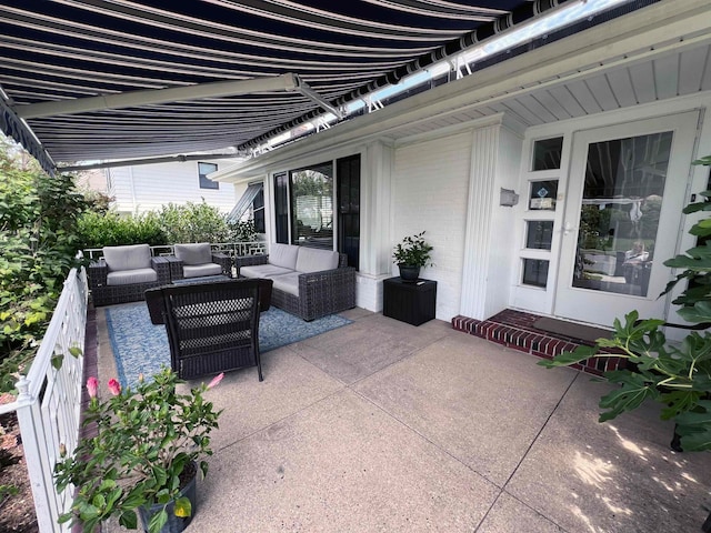 view of patio / terrace featuring an outdoor hangout area