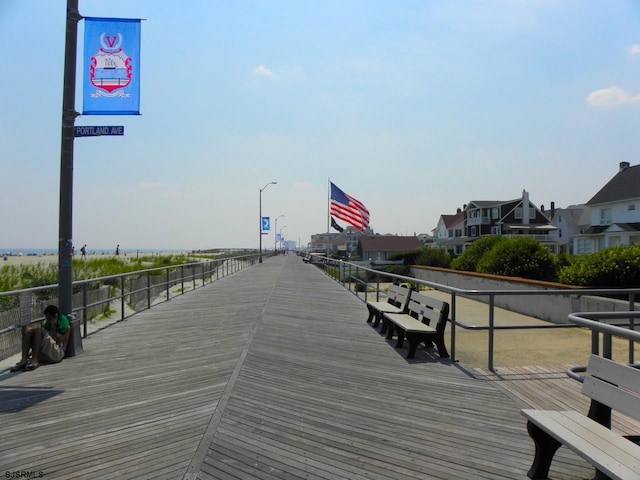 view of dock area