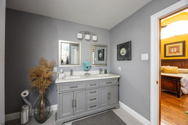 1981 Tuckahoe Rd, Upper Township, NJ 08270 - full bathroom featuring baseboards and double vanity
