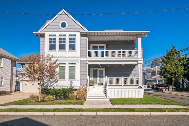 view of front of property featuring a porch