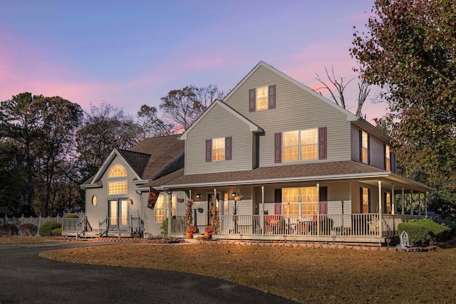 view of farmhouse-style home