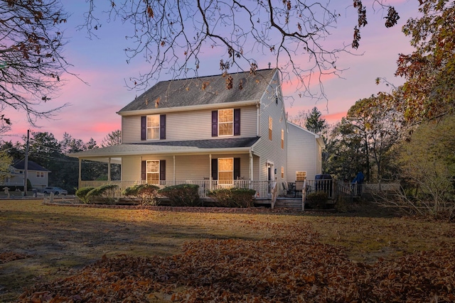 view of front of house with covered porch