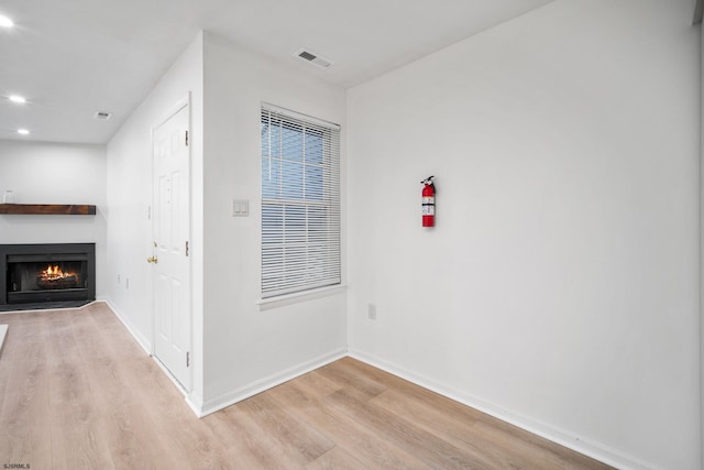 hall featuring light hardwood / wood-style flooring