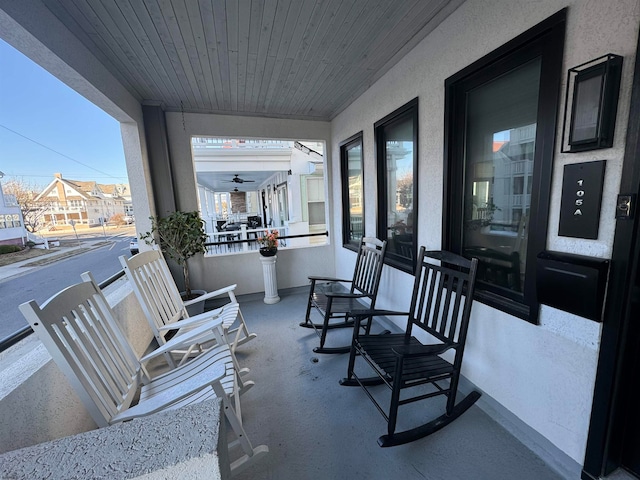 view of patio with a porch